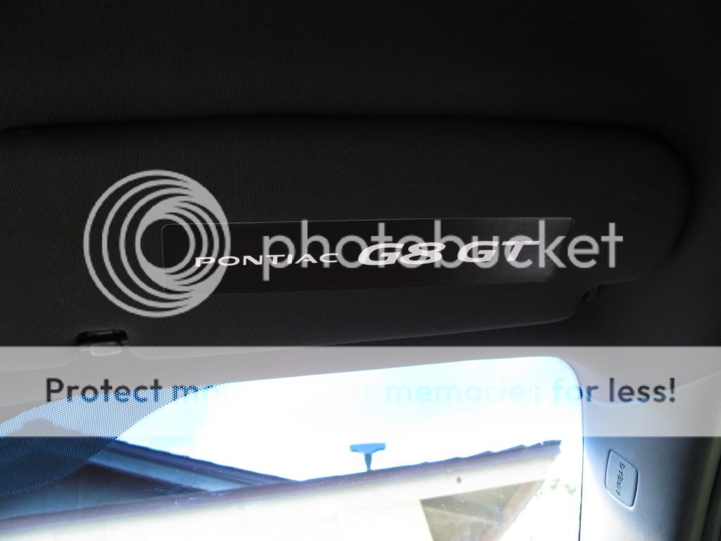 [Pics] airbag warning and 'g8 gt' badge overlays installed Pontiac G8